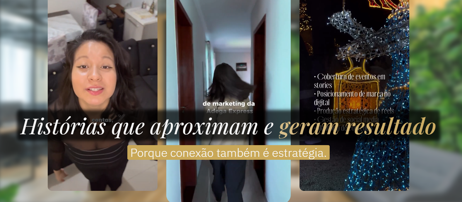 Proposta de valor no topo da landing page da Storymaker Elouise Lopes