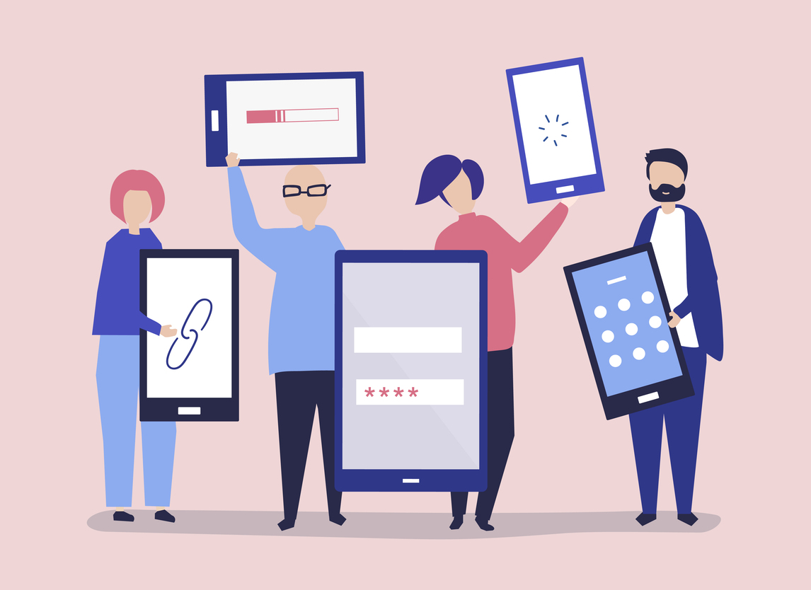 Site responsivo exibido em diferentes dispositivos